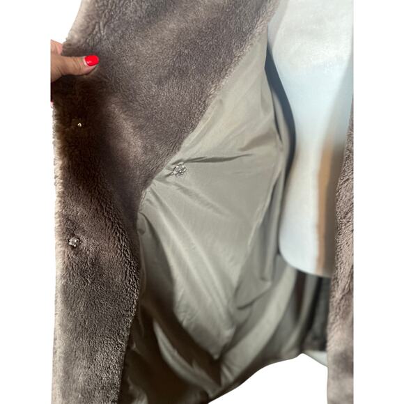 NWT H&M womens XXL faux fur long teddy coat 1108 - Picture 6 of 11